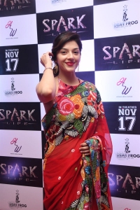 Actress Mehreen Red Saree Pics @ Spark Movie Trailer Launch