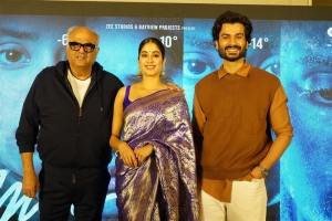Boney Kapoor, Janhvi, Sunny Kaushal @ Mili Movie Press Meet Hyderabad Stills