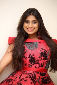 Actress Midhuna New Pics in Red Dress