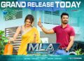 Kajal Agarwal, Kalyan Ram in MLA Movie Release Today Posters