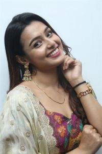 Actress Mokksha Pictures @ Alanati Ramachnadrulu Movie Press Meet