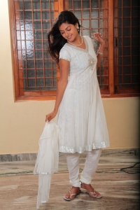 Actress Monal Gajjar New Cute Pics in White Salwaar