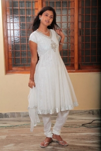 Actress Monal Gajjar New Cute Pics in White Salwaar