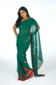 Actress Monica Cute In Green Saree Latest Photo Shoot Stills