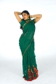 Actress Monica Cute In Green Saree Latest Photo Shoot Stills