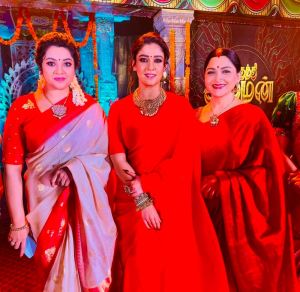 Meena, Nayanthara, Kushboo @ Mookuthi Amman 2 Movie Pooja Stills