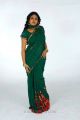Telugu Actress Mounika in Green Saree Photo Shoot Stills