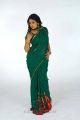 Telugu Actress Mounika in Green Saree Photo Shoot Stills