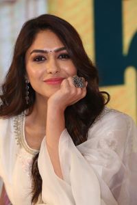 Actress Mrunal Thakur Latest Pics @ Family Star Press Meet