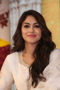 Actress Mrunal Thakur Latest Pics @ Family Star Press Meet