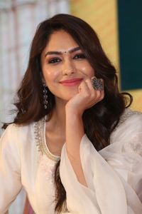 Actress Mrunal Thakur Latest Pics @ Family Star Press Meet