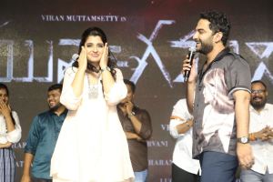 Shyamala,  Vishwak Sen @ Mukhya Gamanika Pre-Release Event Stills