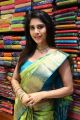 Actress Nabha Natesh Silk Saree Images @ Srika Store Launch in Mehdipatnam