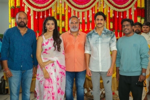 Venkat Prabhu, Srinivasaa Chitturi, Yuvan Shankar Raja @ Naga Chaitanya Krithi Shetty Movie Opening Stills