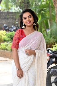 Actress Nandini Saree Photos @ Seetharamapuramlo Pre Release