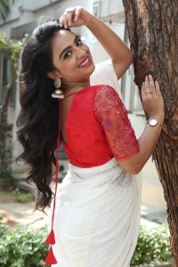 Actress Nandini White Saree Photos @ Seetharamapuramlo Pre Release