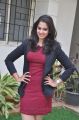 Actress Nanditha Raj Latest Stills in Coat with Red Mini Dress