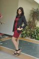Actress Nanditha Raj in Office Coat with Red Mini Dress