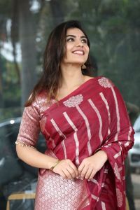 Actress Nayan Sarika Saree Pics @ KA Thanks Meet