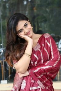 Actress Nayan Sarika Saree Pics @ KA Thanks Meet