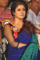Cute Nayanthara Blue Saree Stills at Nandi Awards 2011 Function