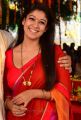 Beautiful Nayanthara Red Saree Images in Greeku Veerudu Movie