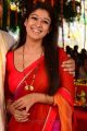 Beautiful Nayanthara Red Saree Images in Greeku Veerudu Movie