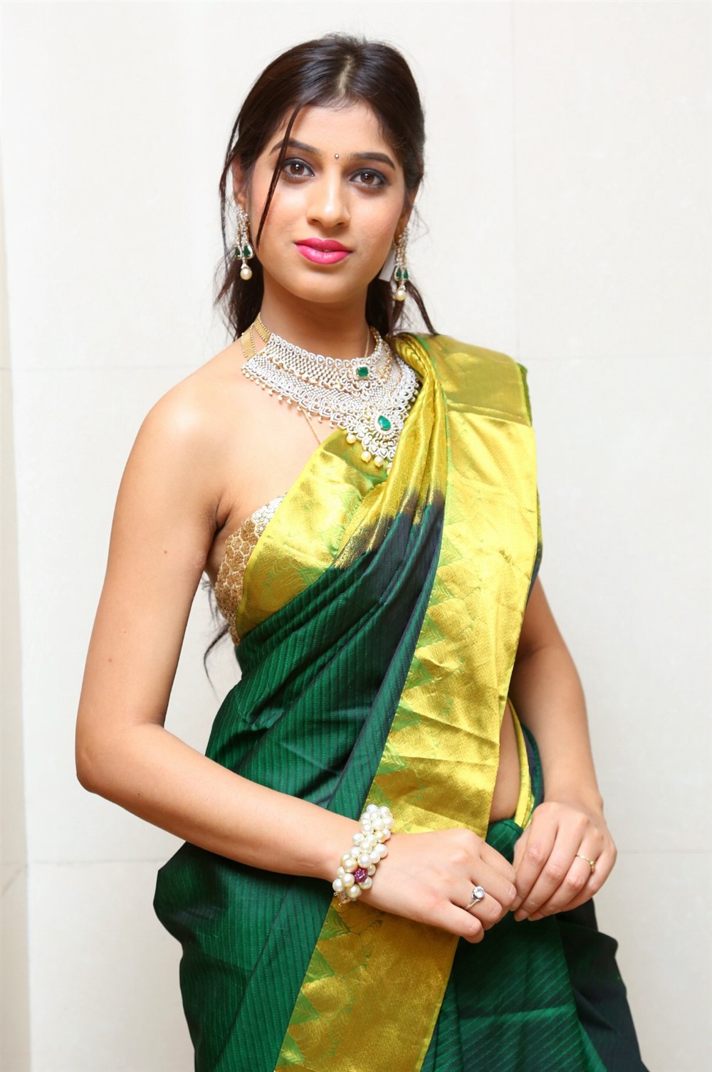 Model Naziya Khan in Silk Saree Photos.