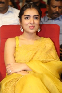 Actress Nazriya Nazim Fahadh Latest Images in Golden Yellow Saree