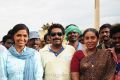 Sunaina,Seenu Ramasamy,Saranya at Neerparavai On Location Stills