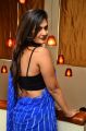 Actress Neha Deshpande in Hot Blue Saree Photos