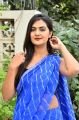 Actress Neha Deshpande Blue Saree Photos