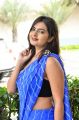 Actress Neha Deshpande Blue Saree at Trendz Exhibition