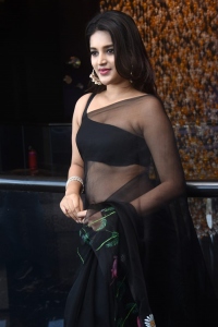 Actress Nidhhi Agerwal in Transparent Black Saree Pics
