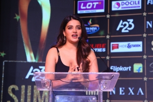 Actress Nidhhi Agerwal Pictures @ SIIMA 2023 Press Meet