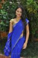 Telugu Actress Nikitha Narayan Blue Saree Latest Photos