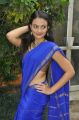 Actress Nikitha Narayan Blue Saree Latest Pics