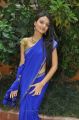 Actress Nikitha Narayan Blue Saree Latest Pics