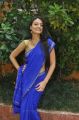 Actress Nikitha Narayan Blue Saree Latest Photos