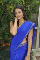 Beautiful Nikitha Narayan in Blue Saree Photos