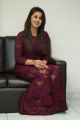 Actress Nikki Galrani Photos in Purple Dress @ Marakathamani Movie Interview