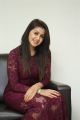 Actress Nikki Galrani Photos in Purple Dress @ Marakathamani Movie Interview