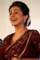 Actress Nikki Galrani Photos in Dark Red Saree at Maragatha Naanayam Audio Release