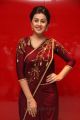 Actress Nikki Galrani in Dark Red Saree Photos