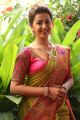 Neruppu Da Heroine Nikki Galrani Silk Saree Photos