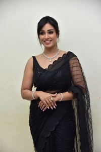 Actress Nivetha Pethuraj Black Saree Photos