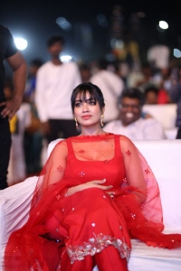 Nivetha Pethuraj Red Dress Pics @ Das Ka Dhamki Trailer Launch