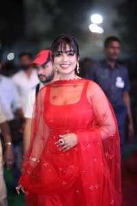 Nivetha Pethuraj Red Dress Pics @ Das Ka Dhamki Trailer Launch