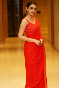 Sebastian PC524 Movie Heroine Nuveksha Red Saree Stills