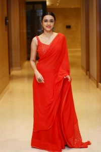 Sebastian PC524 Movie Actress Nuveksha Red Saree Stills